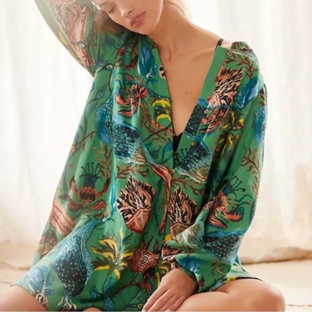 ANTHROPOLOGIE Raphael Balme Flannel sleep Dress
